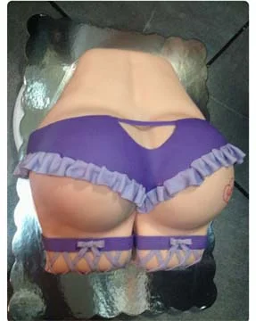 erotic cakes atlantic city new jersey purple plump fancy lace butt cheeks cake